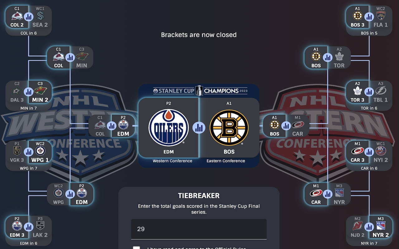 NHL Playoffs Bracket - Series Scores截图2