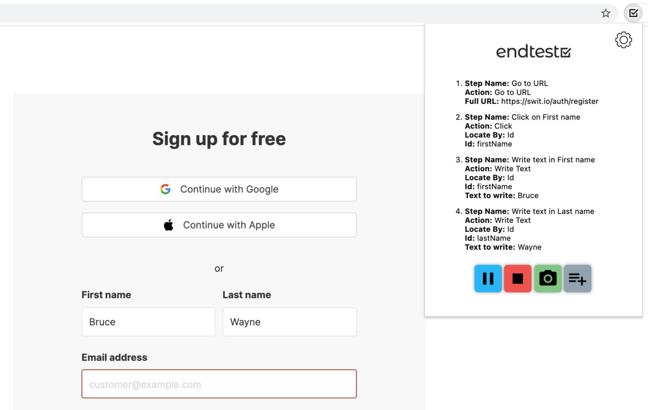 Endtest - Codeless Automated Testing截图1