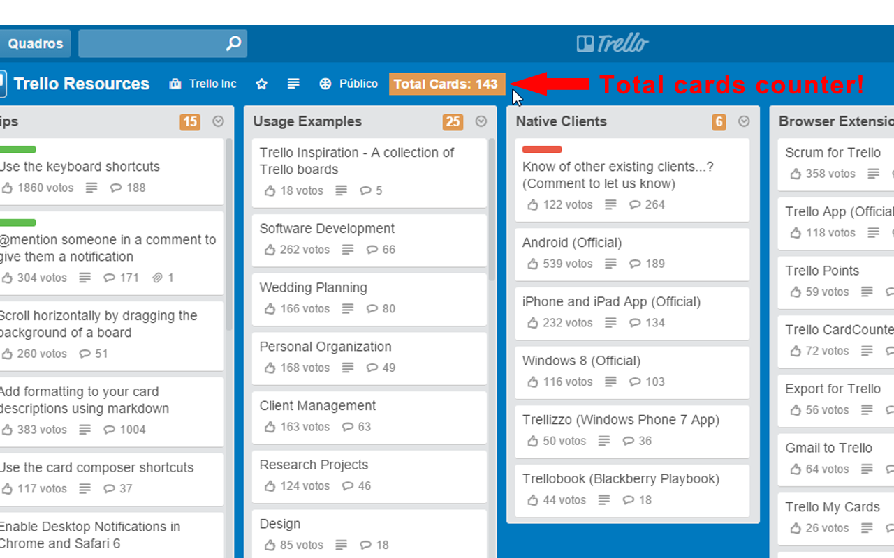 Official Card Counter Trello with Totalizer截图2