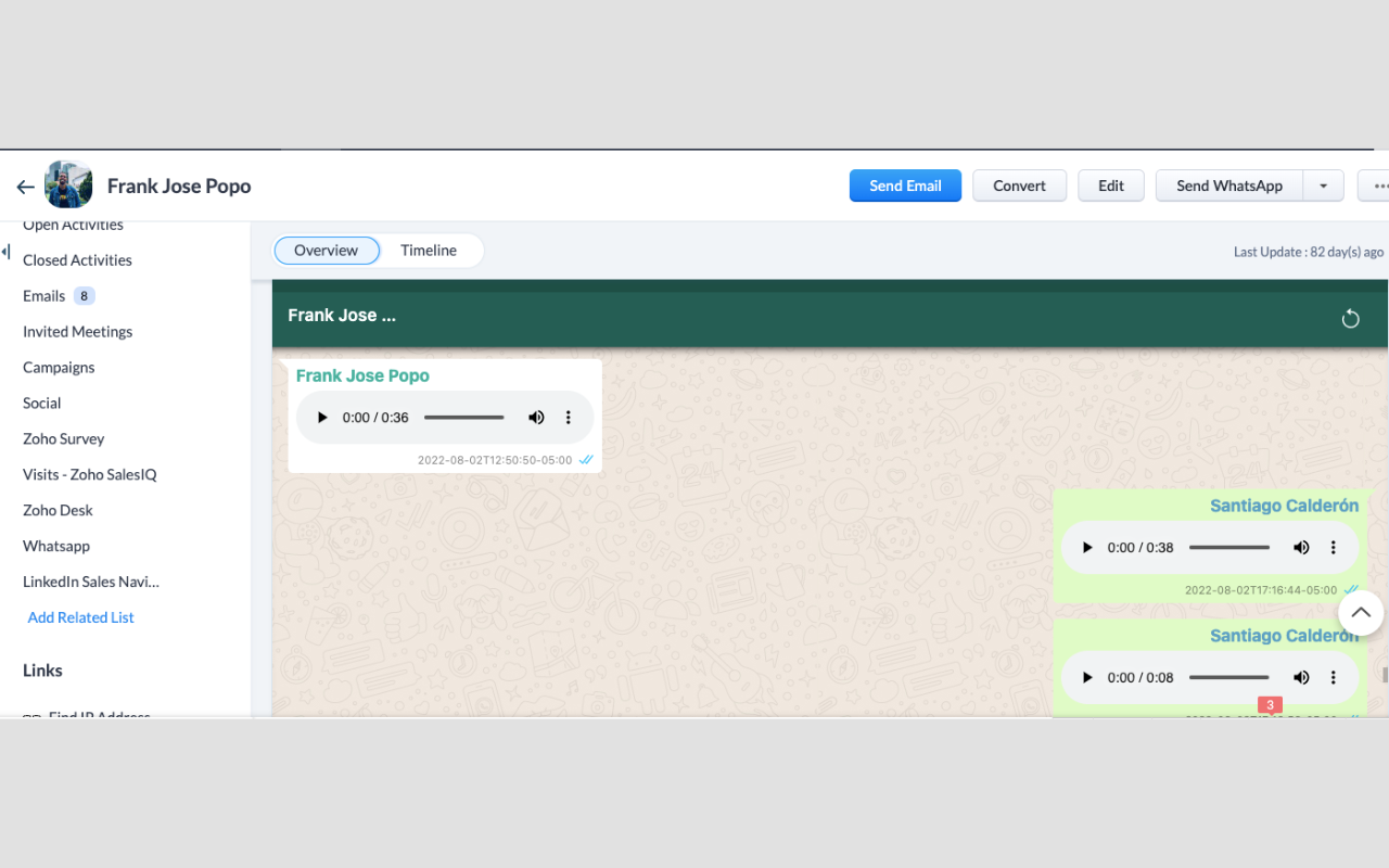 Whats for Zoho CRM截图1