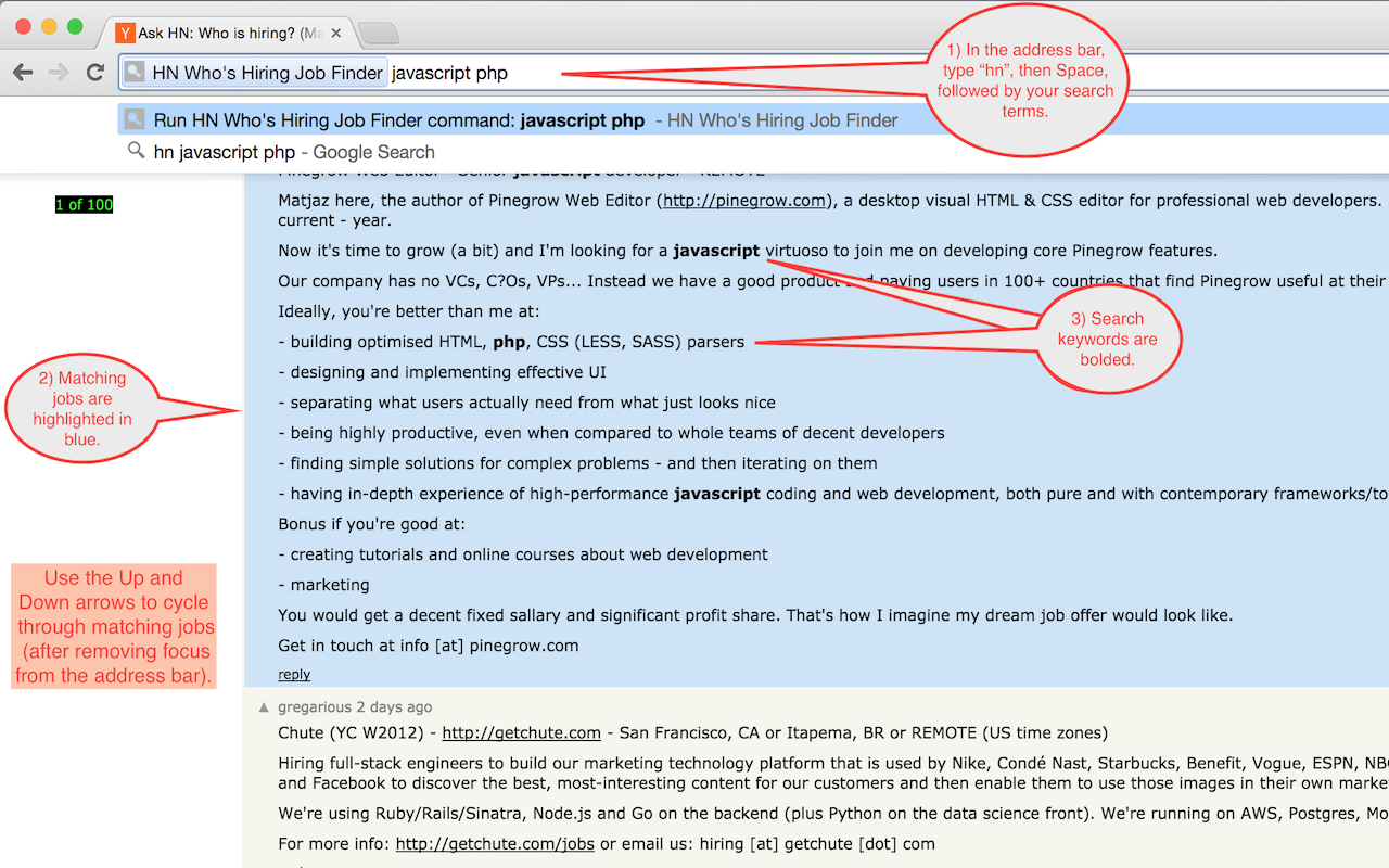 HN Who's Hiring Job Finder截图1