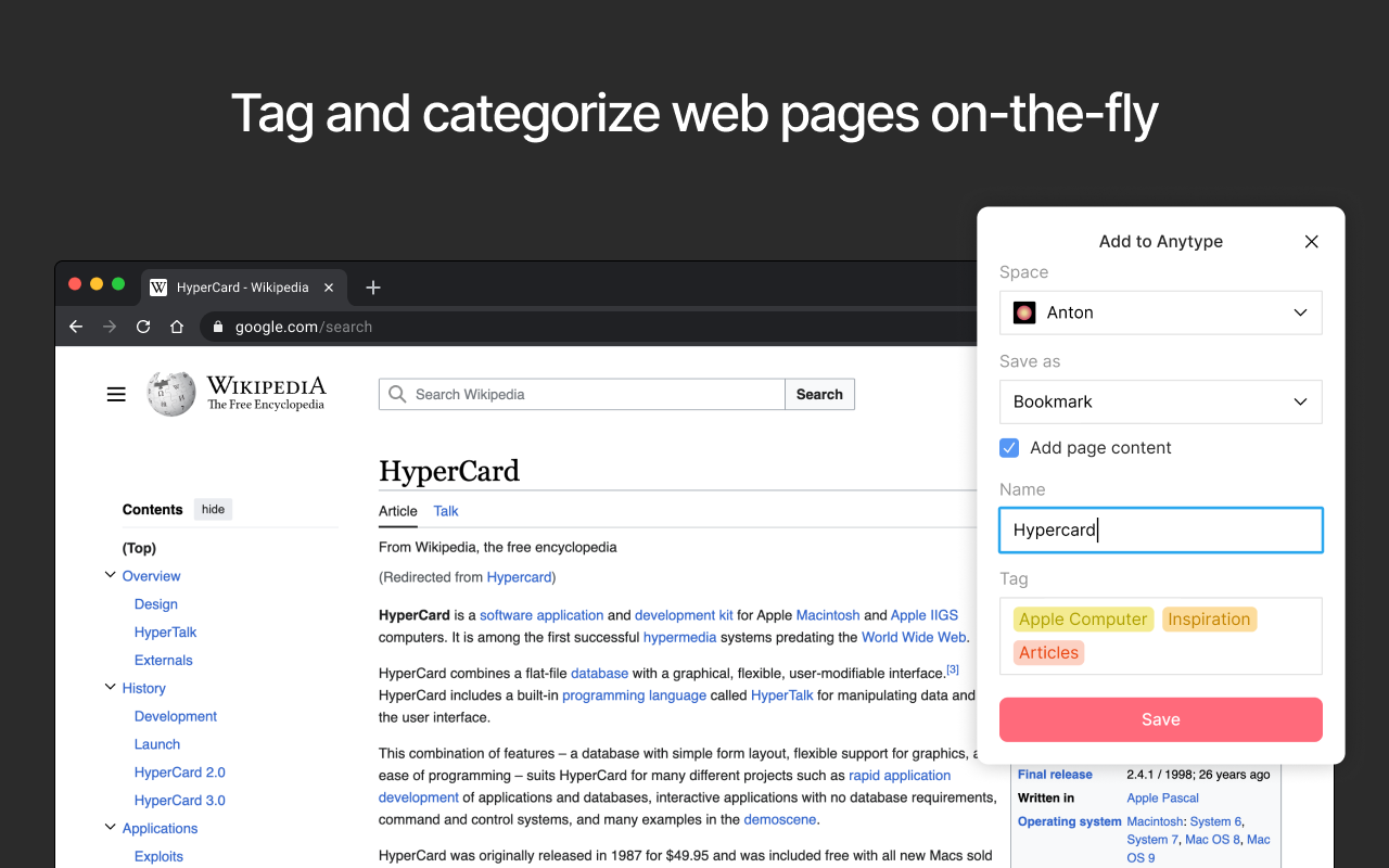 Anytype Web Clipper截图1