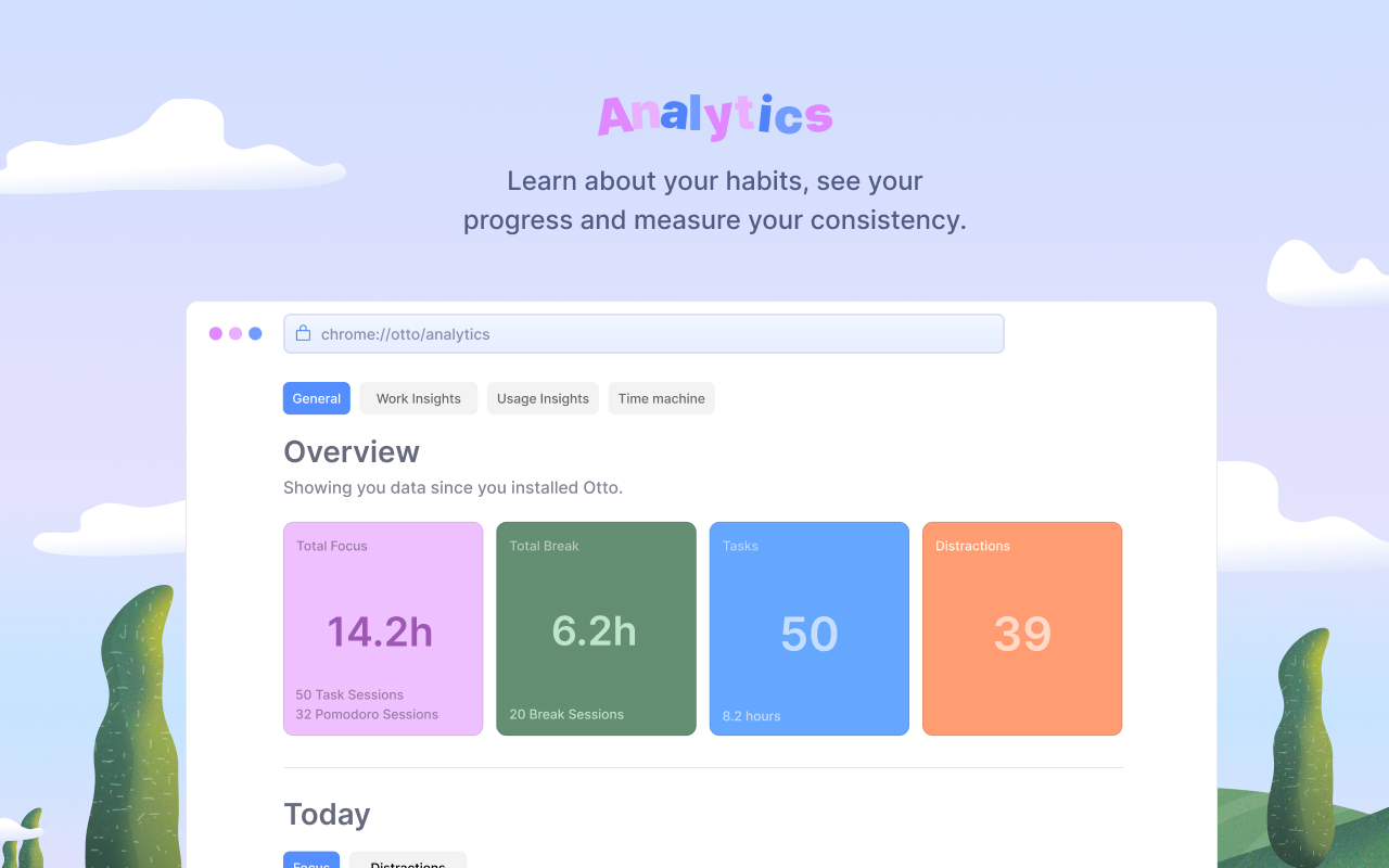 Otto: Pomodoro timer, Blocker and Automations截图1