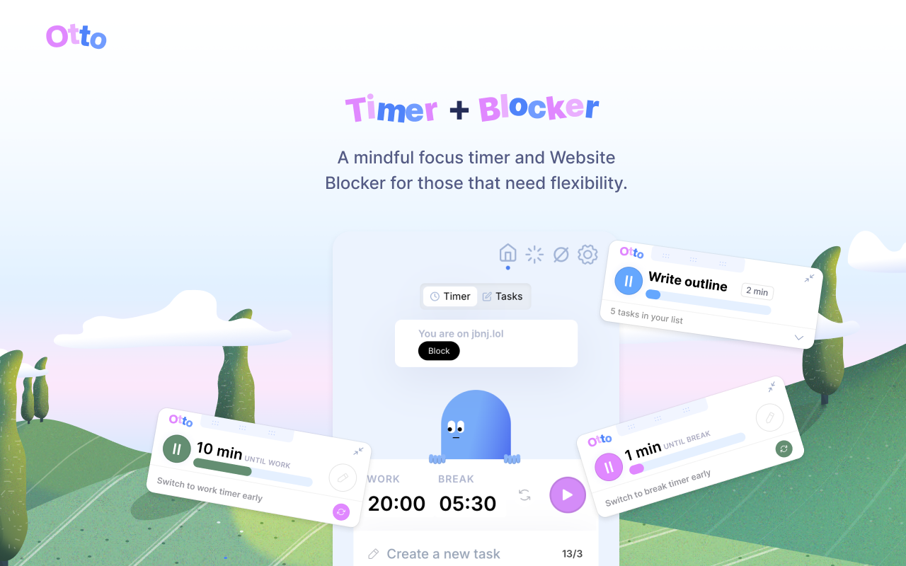 Otto: Pomodoro timer, Blocker and Automations截图3