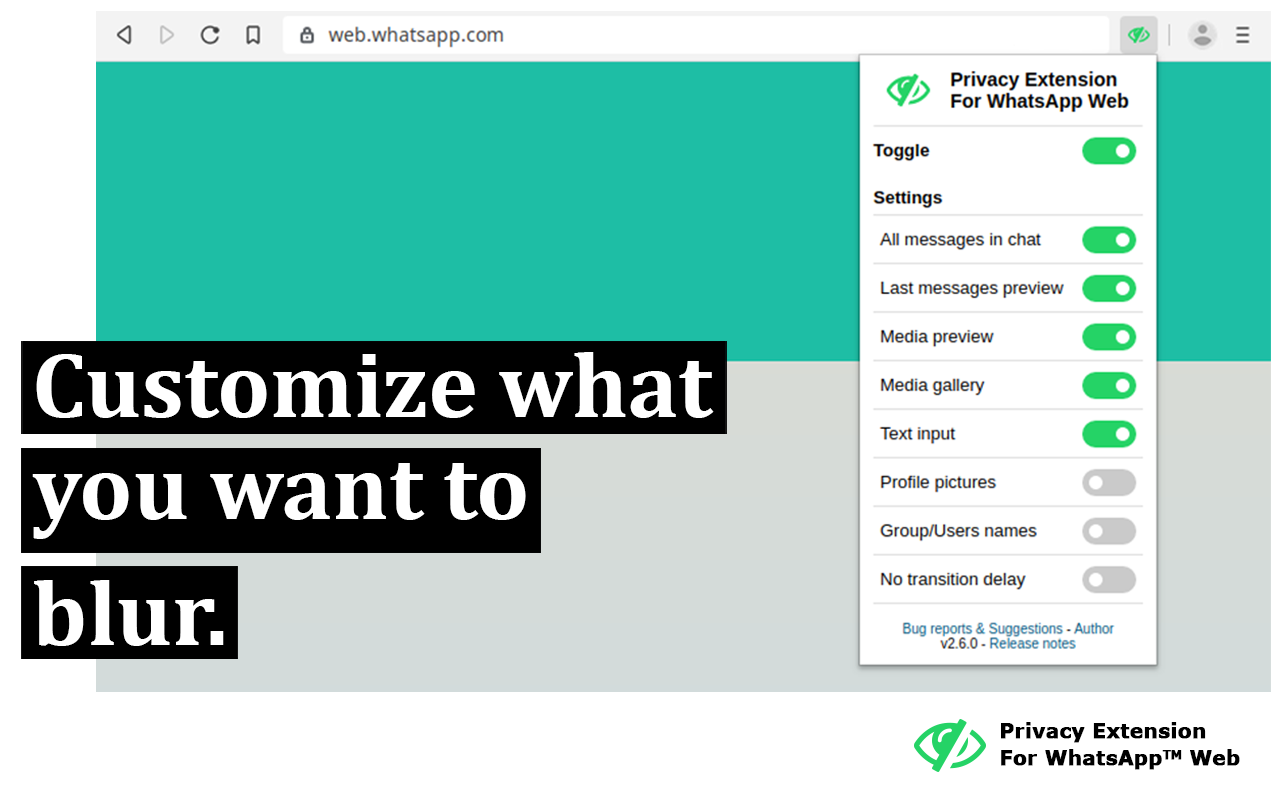 Privacy Extension For WhatsApp Web截图1
