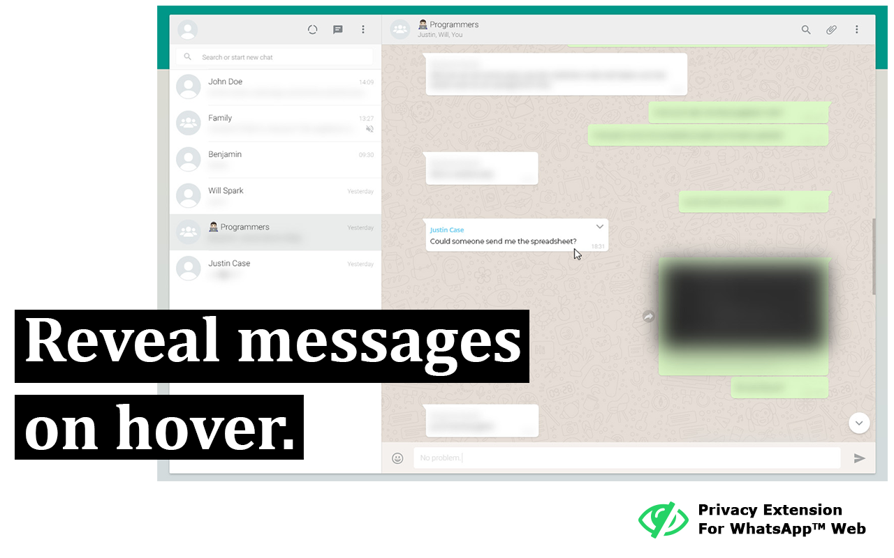 Privacy Extension For WhatsApp Web截图2
