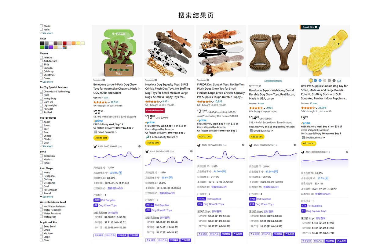极目数据-亚马逊选品运营工具截图2
