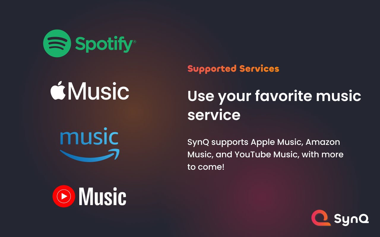 SynQ for Spotify, YouTube, Amazon Music, more截图1