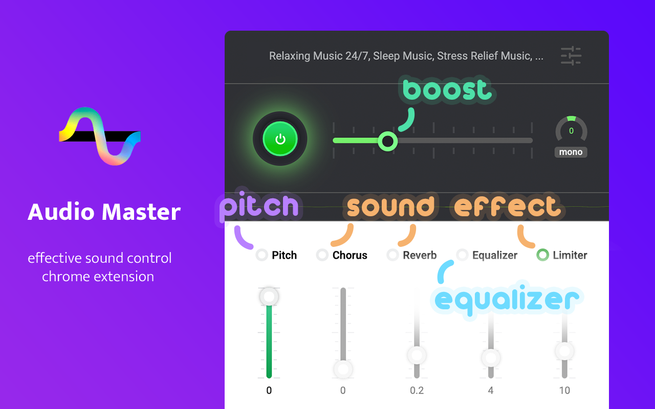 Volume Booster, equalizer → Audio control截图1