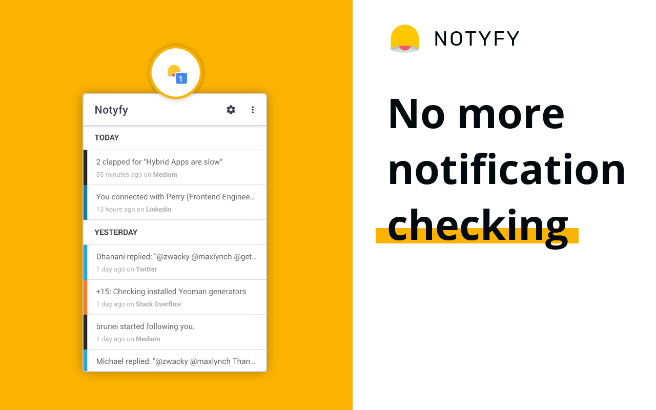 Notyfy - Web Notifications in One Place截图1