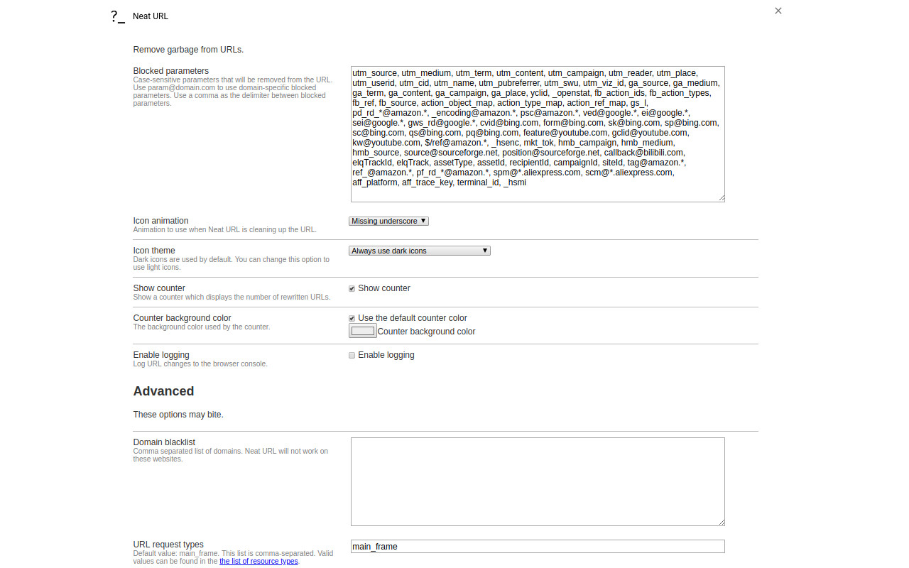 Linkumori (URLs Cleaner) - formerly Neat URL截图1