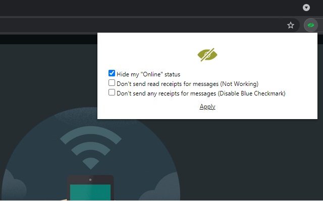 Hide Online for Whatsapp Web截图1