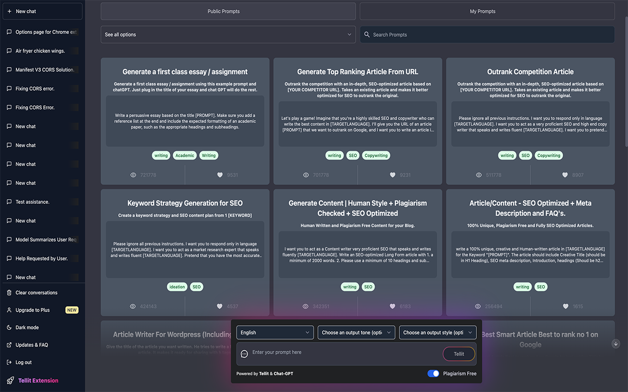 Tellit - Supercharged ChatGPT Tools截图1