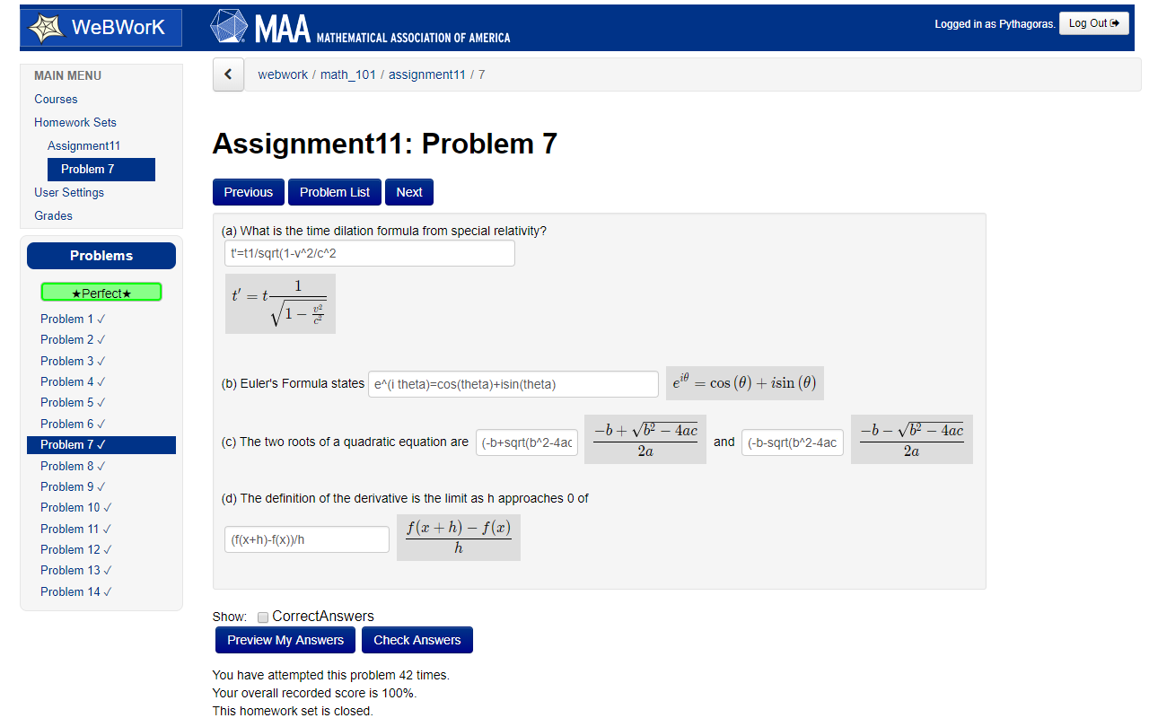 WeBWorK MathView截图2
