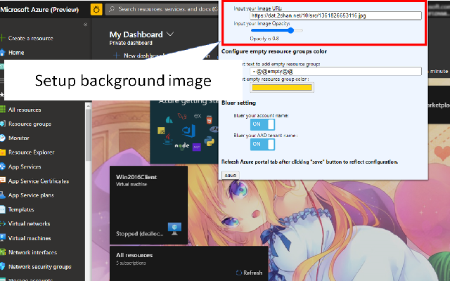 My Azure Portal Extention截图2