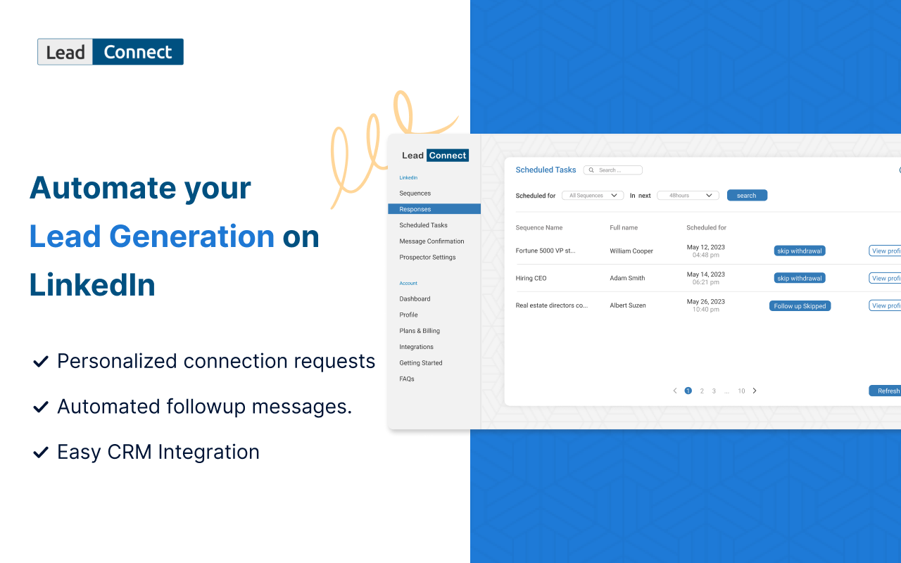 Lead Connect | LinkedIn Outreach Platform截图3