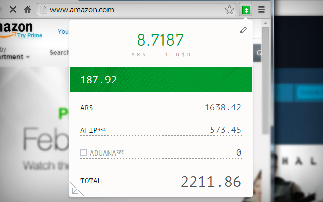 Calculadora de compras en el exterior截图2