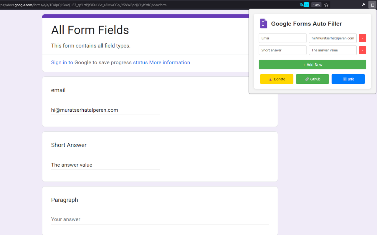 Google Forms Auto Filler截图1