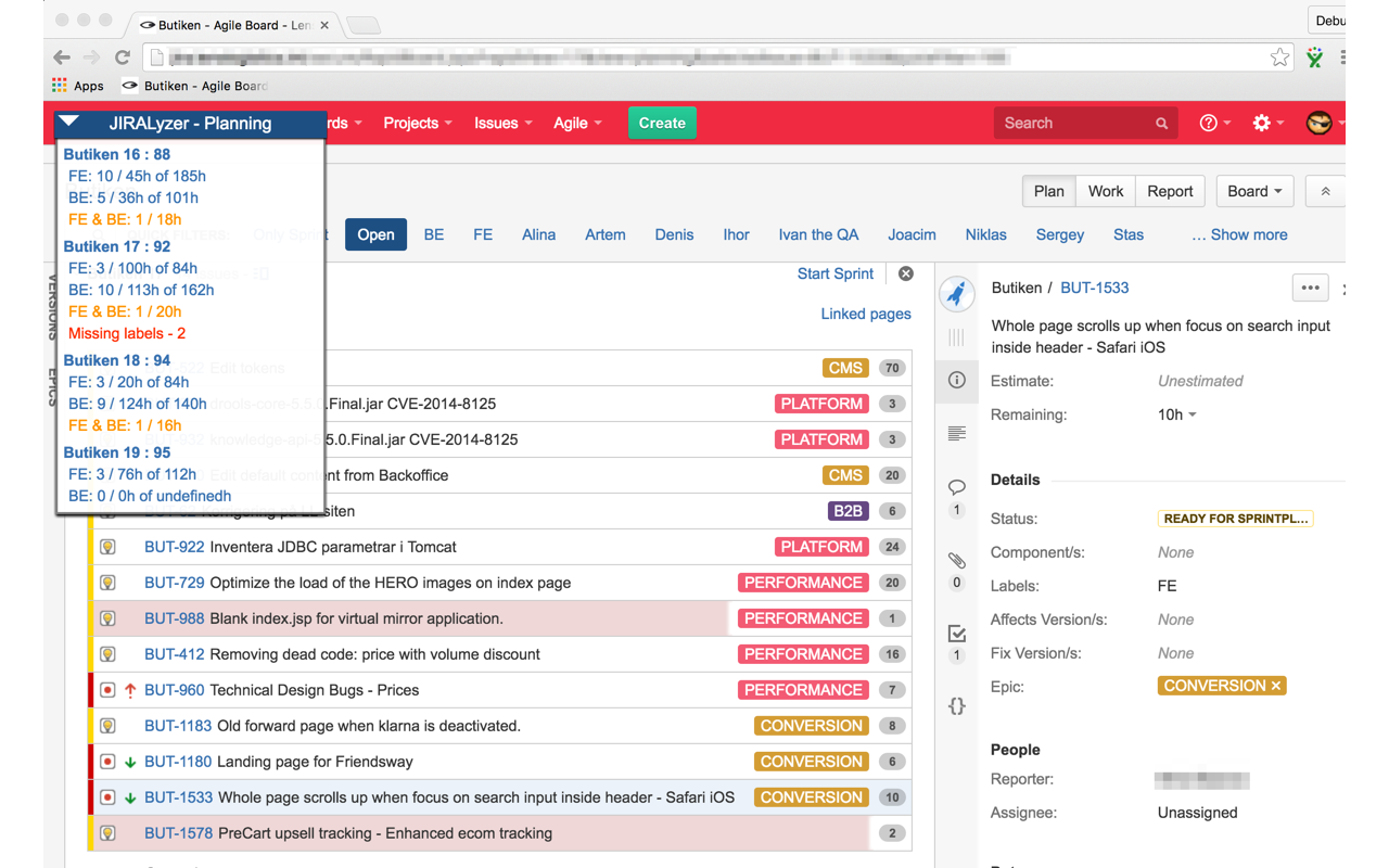 JIRALyzer for JIRA截图3