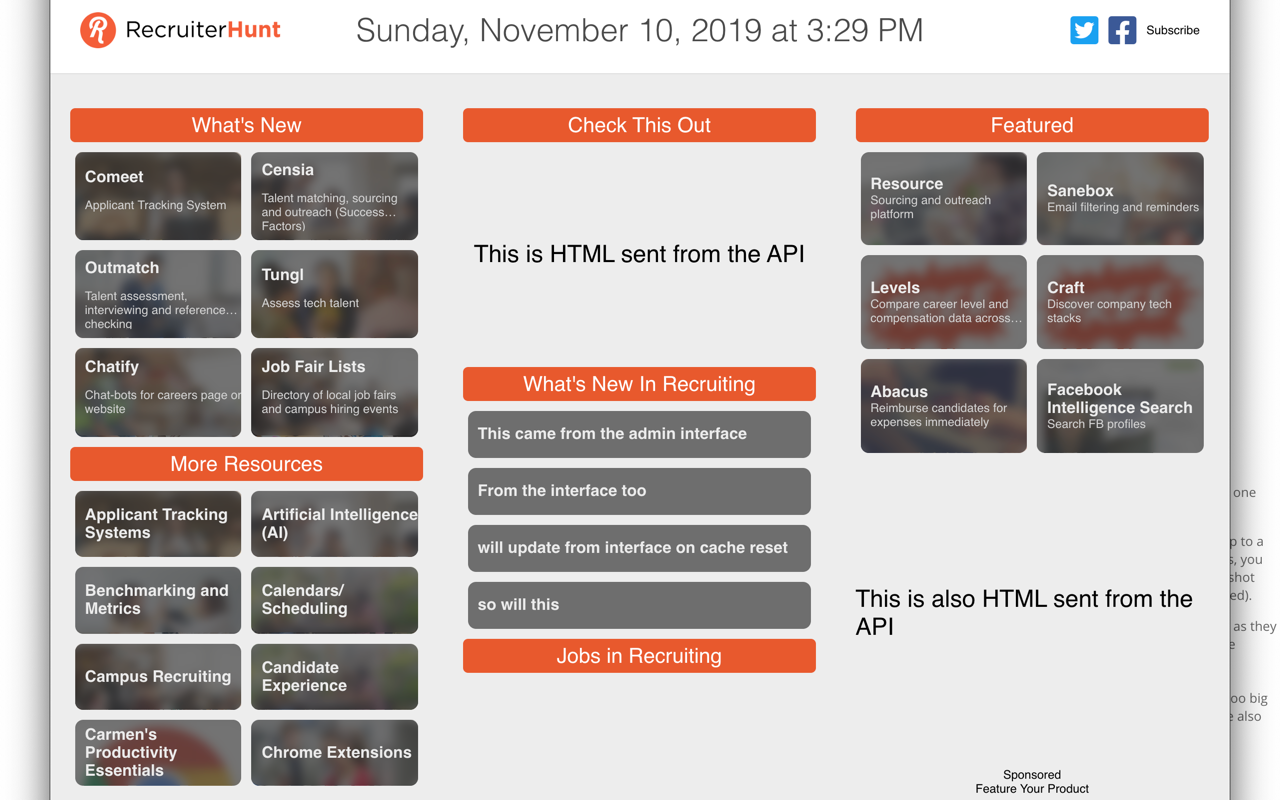 RecruiterHunt New Tab Page (Beta)截图1