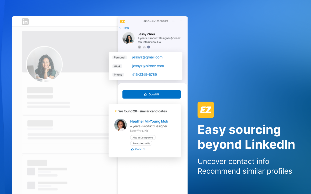 hireEZ for Chrome - Find and Engage Anyone, Anywhere.截图2