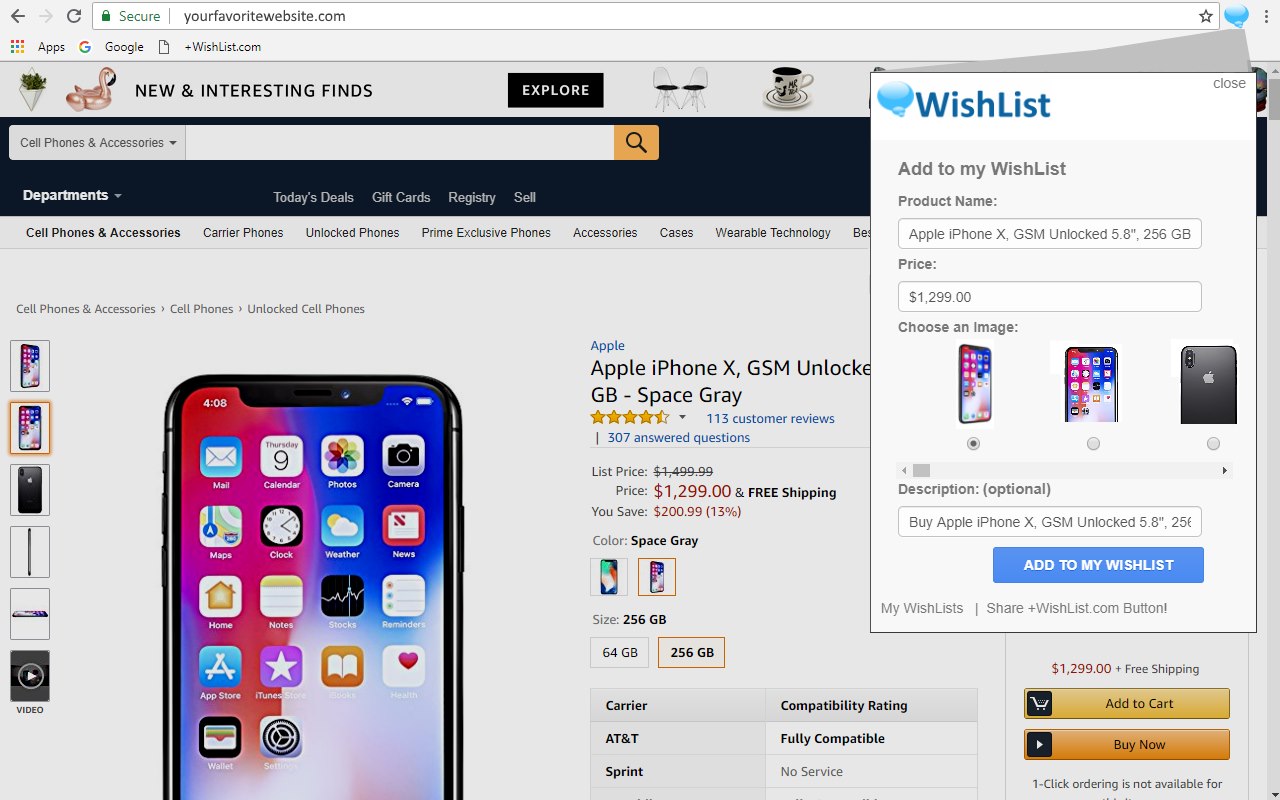 Add to WishList.com Button截图1