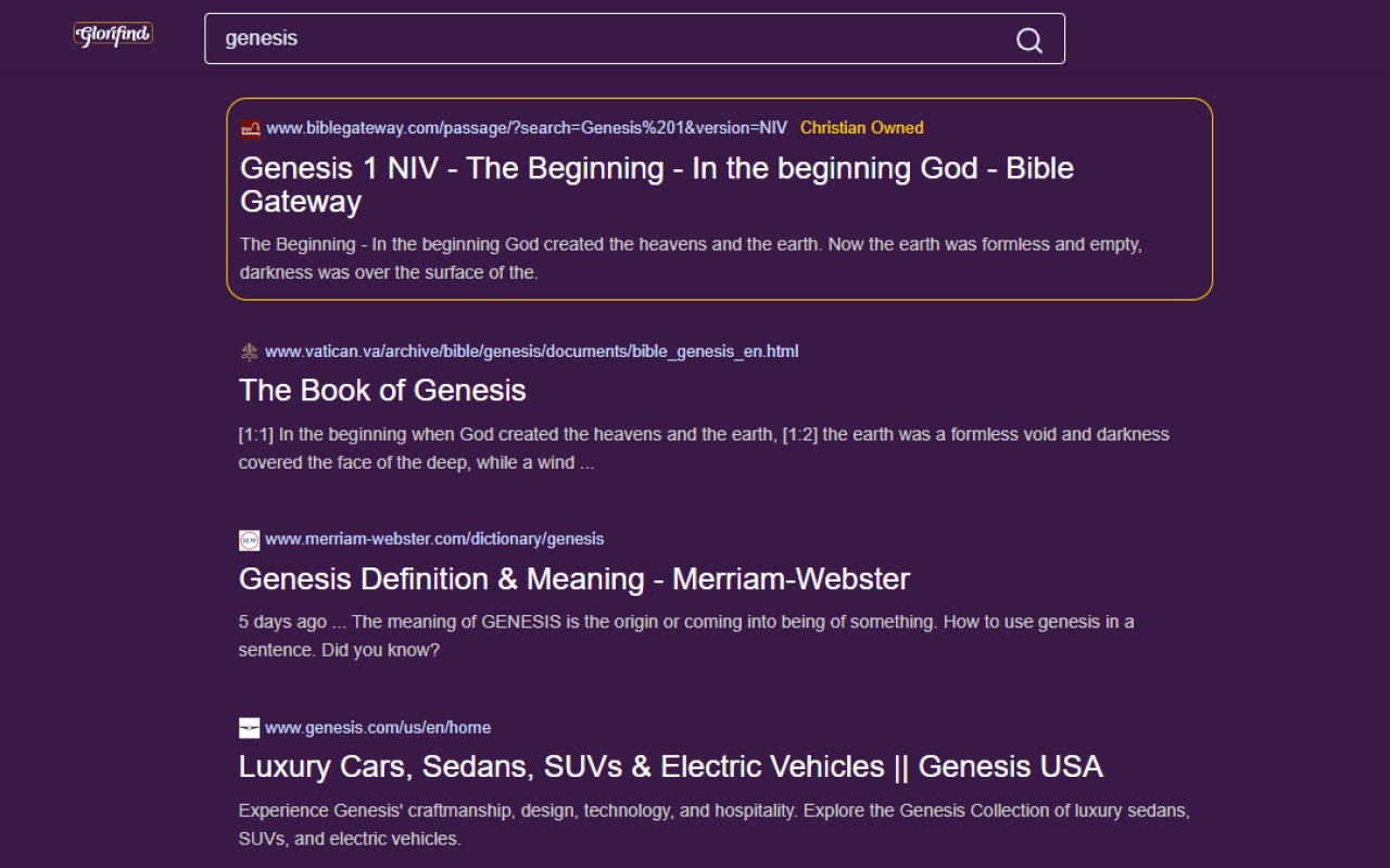 Glorifind - Search Engine截图1