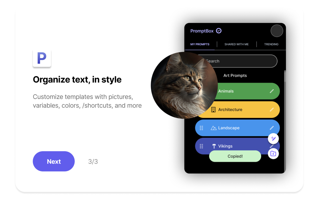 PromptBox: Organize frequently used text截图3