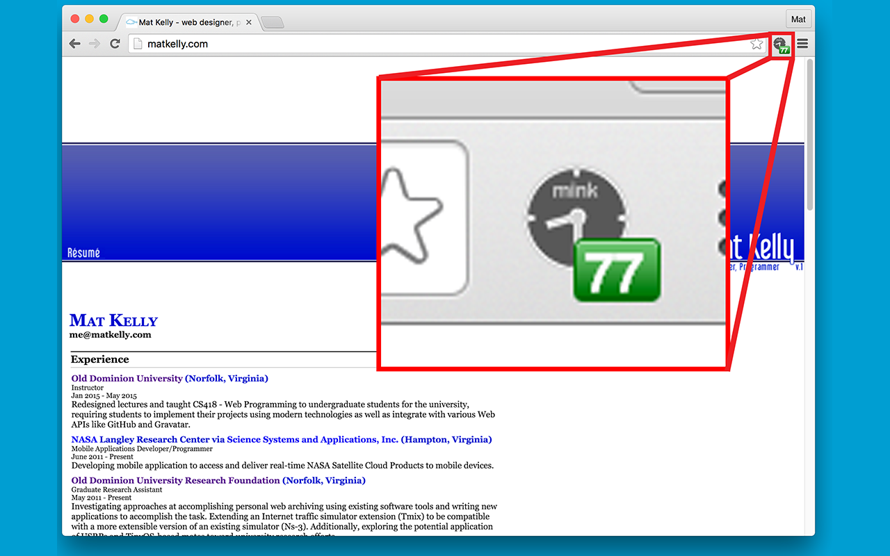 Mink - Integrate Live & Archived Web +Memento截图3