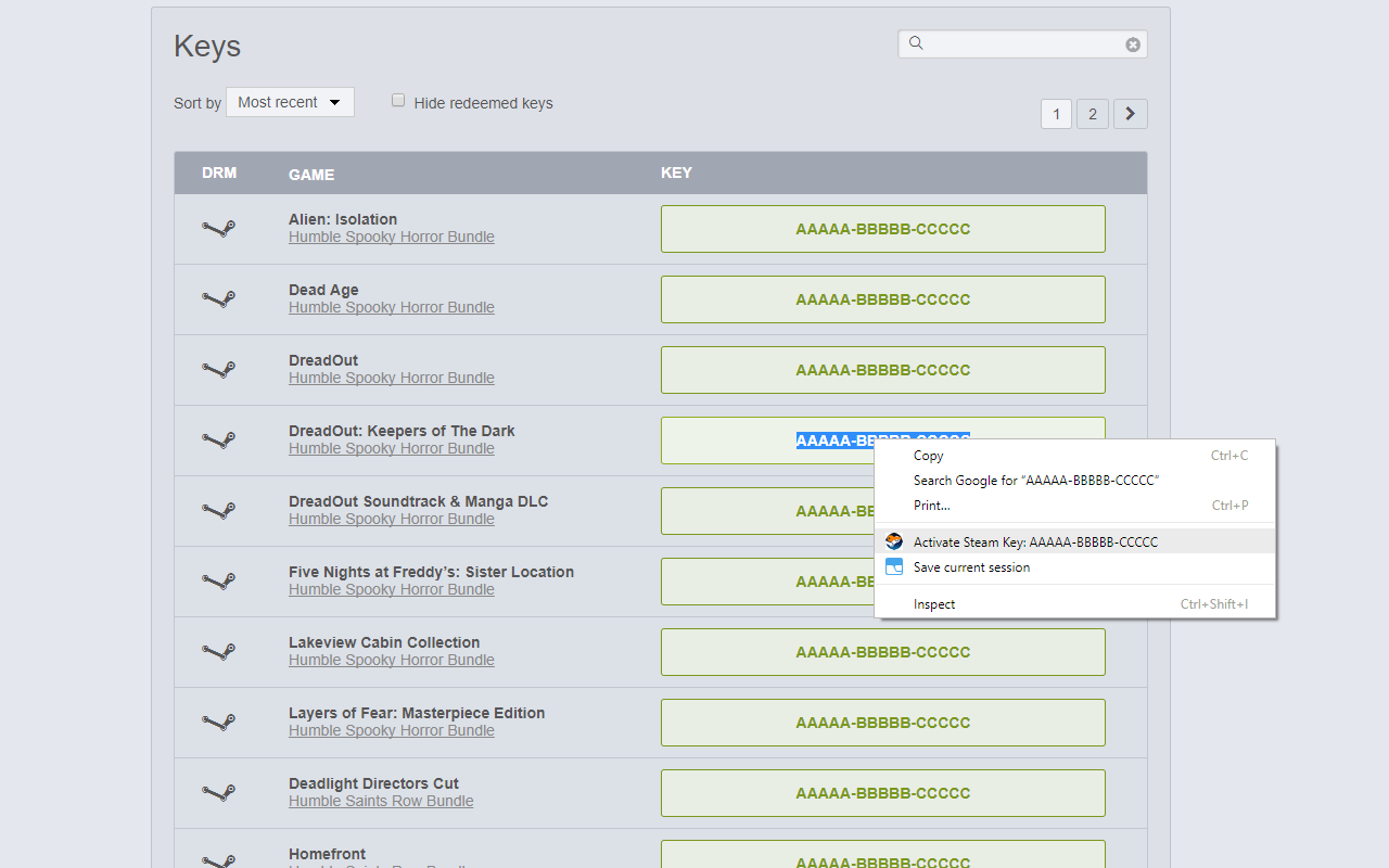 Activate Steam Key from Context Menu截图3