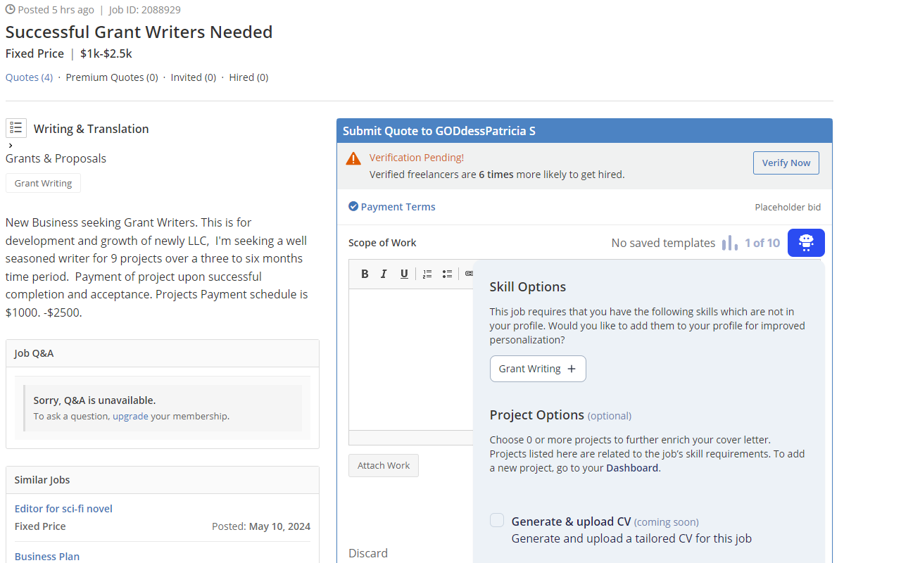 ProposalBot (formerly Upwork Cover Letter Job AI)截图1