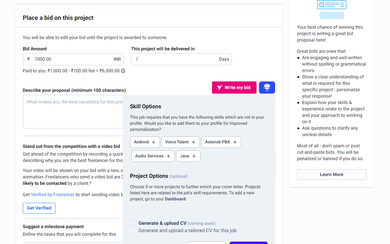 ProposalBot (formerly Upwork Cover Letter Job AI)截图5