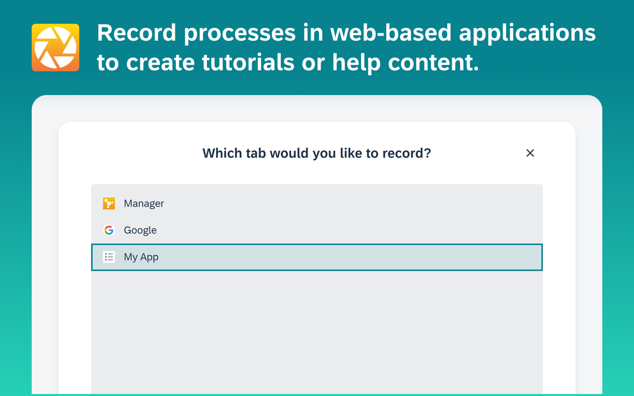 SAP Enable Now, browser application recorder截图3