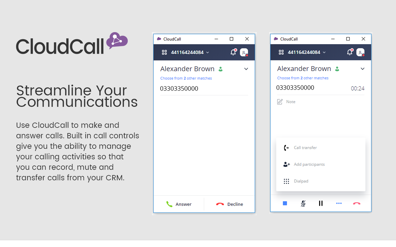 CloudCall Unified Communications for CRM截图2