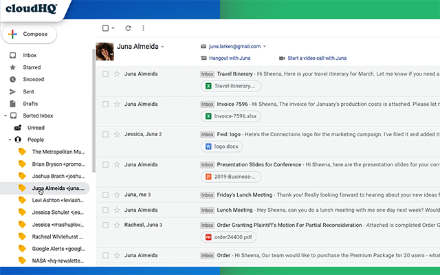 Sort Gmail Inbox by cloudHQ截图3