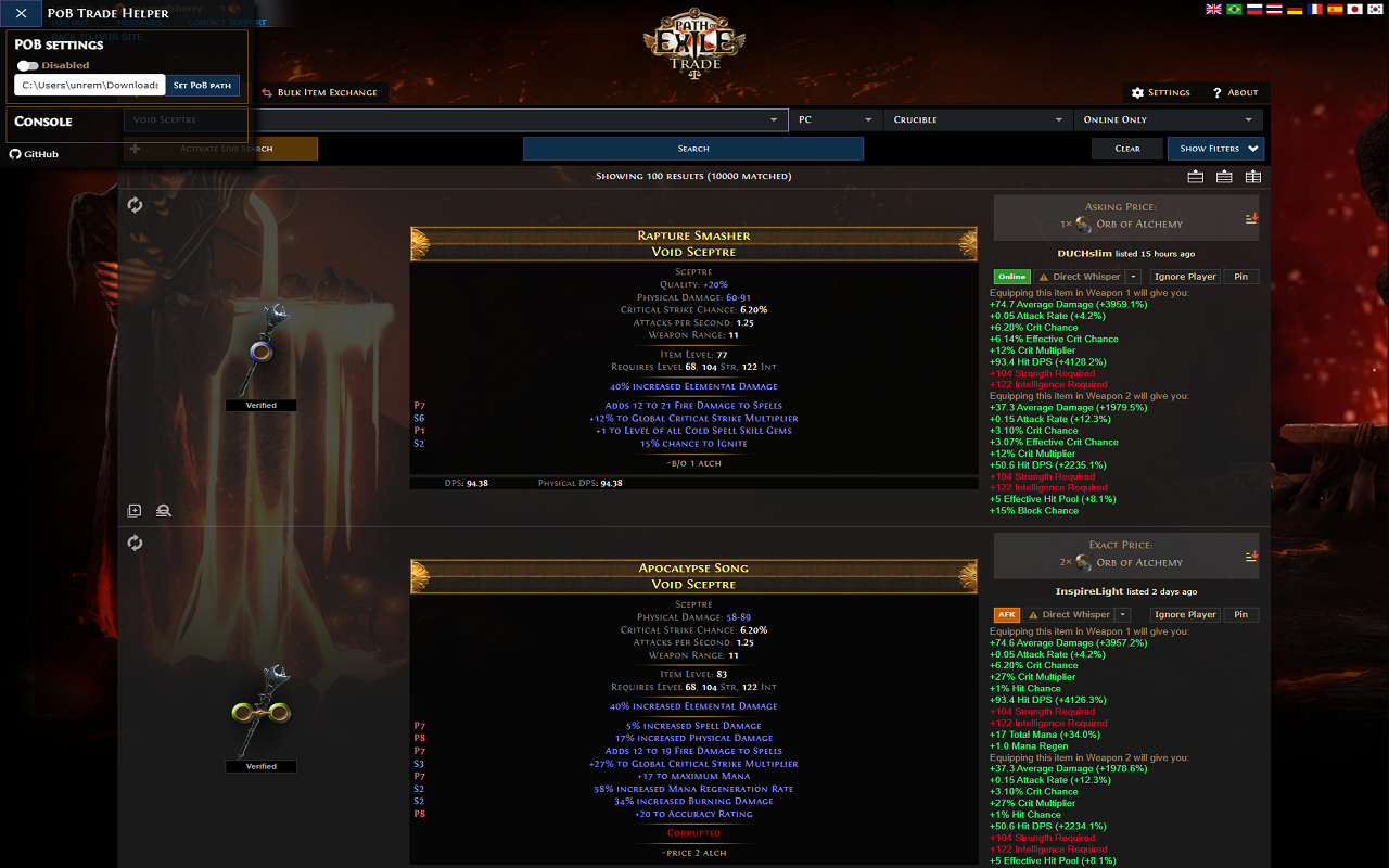 PoB Trade Helper截图1