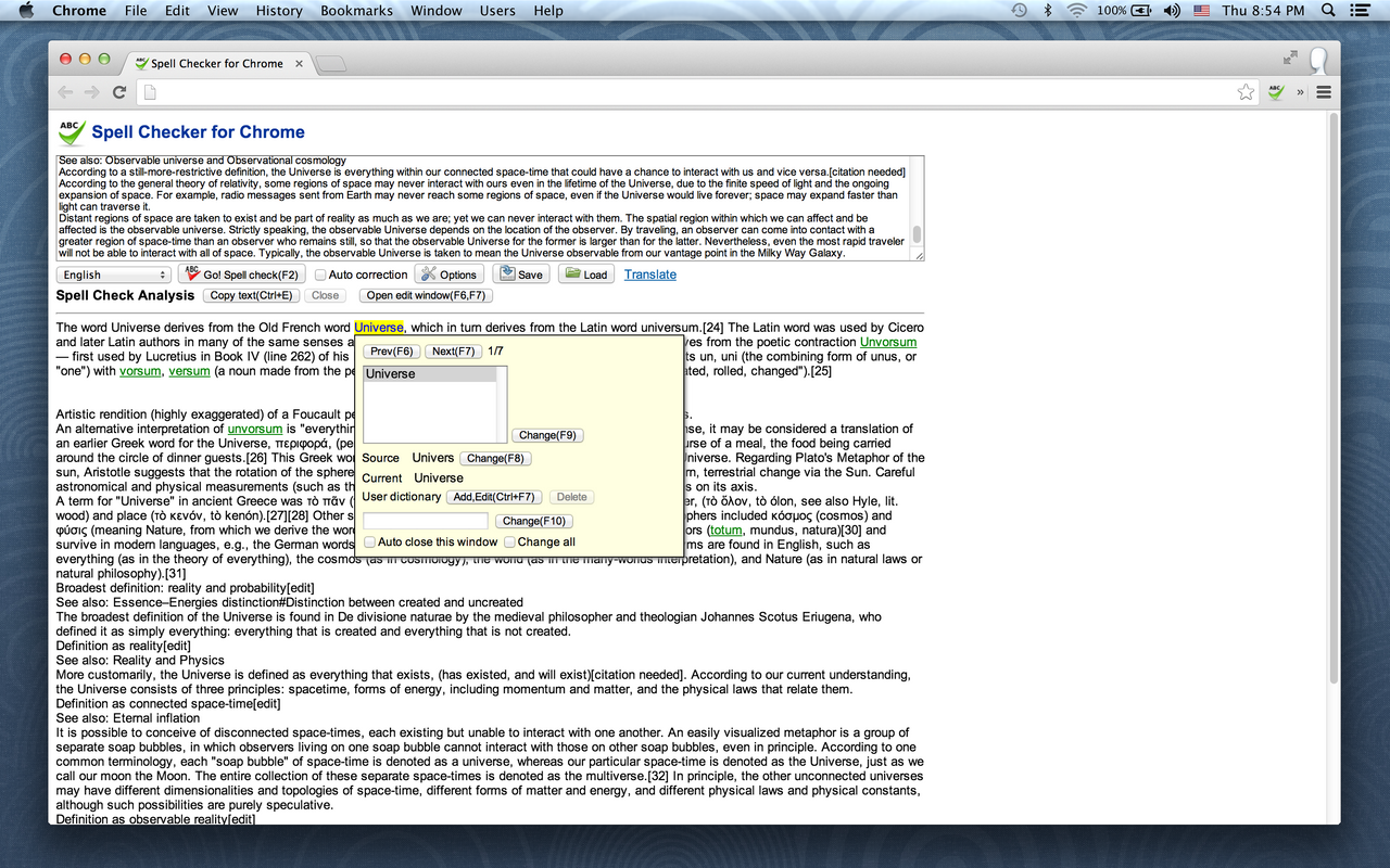 Spell Checker for Chrome截图2