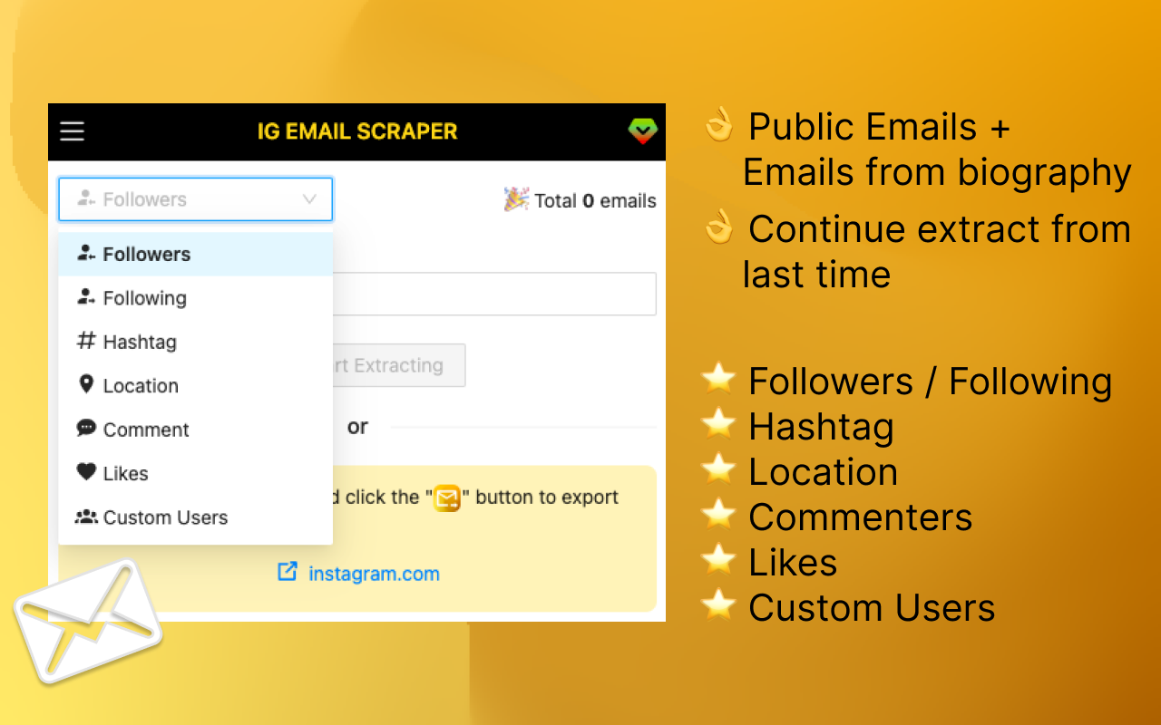 EmailFox - IG Email Extractor and Scraper截图1