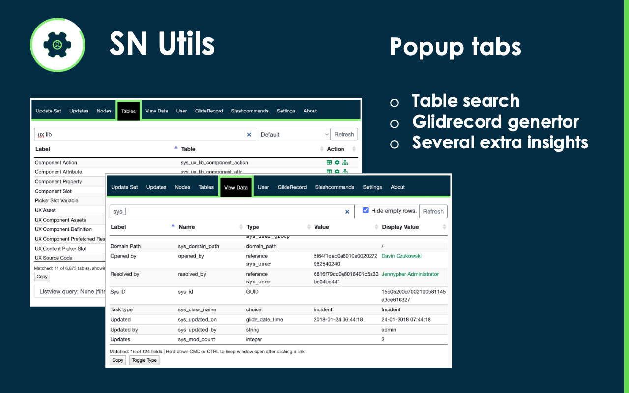 SN Utils - Tools for ServiceNow截图5