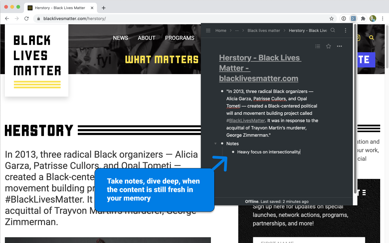 Workflowy Web Clipper截图1