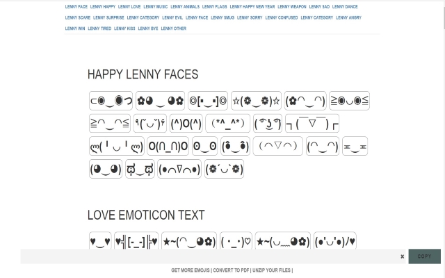 适用于Google Chrome™的Lenny Faces键盘截图1