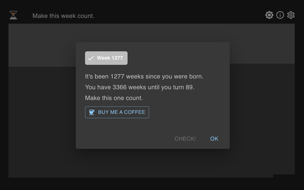 Life in Weeks - Checked截图2