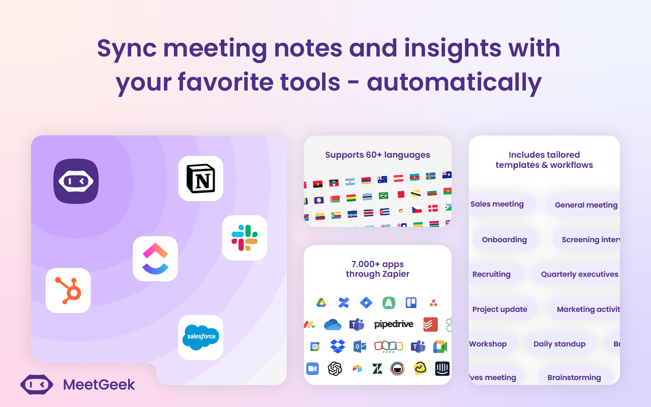 MeetGeek: AI Meeting Notes, Transcripts & Screen Recording截图2