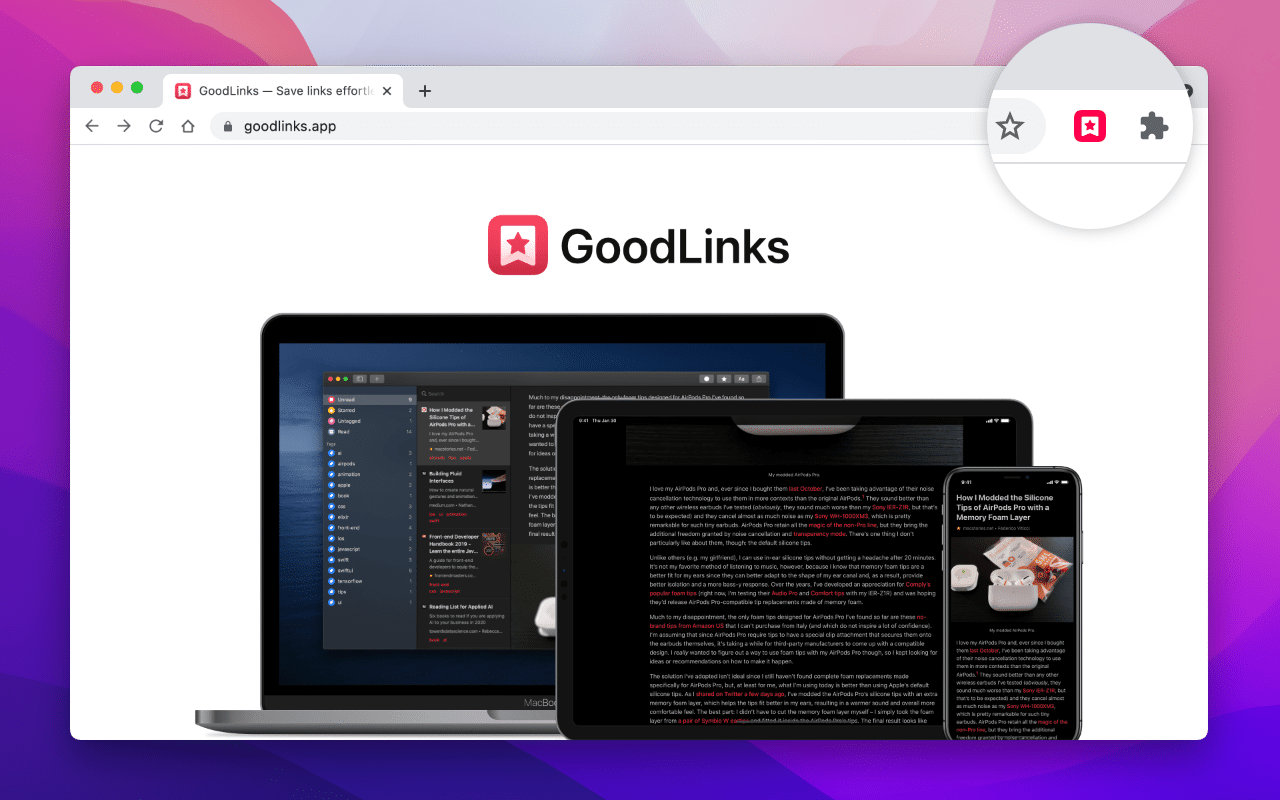 Save to GoodLinks截图2