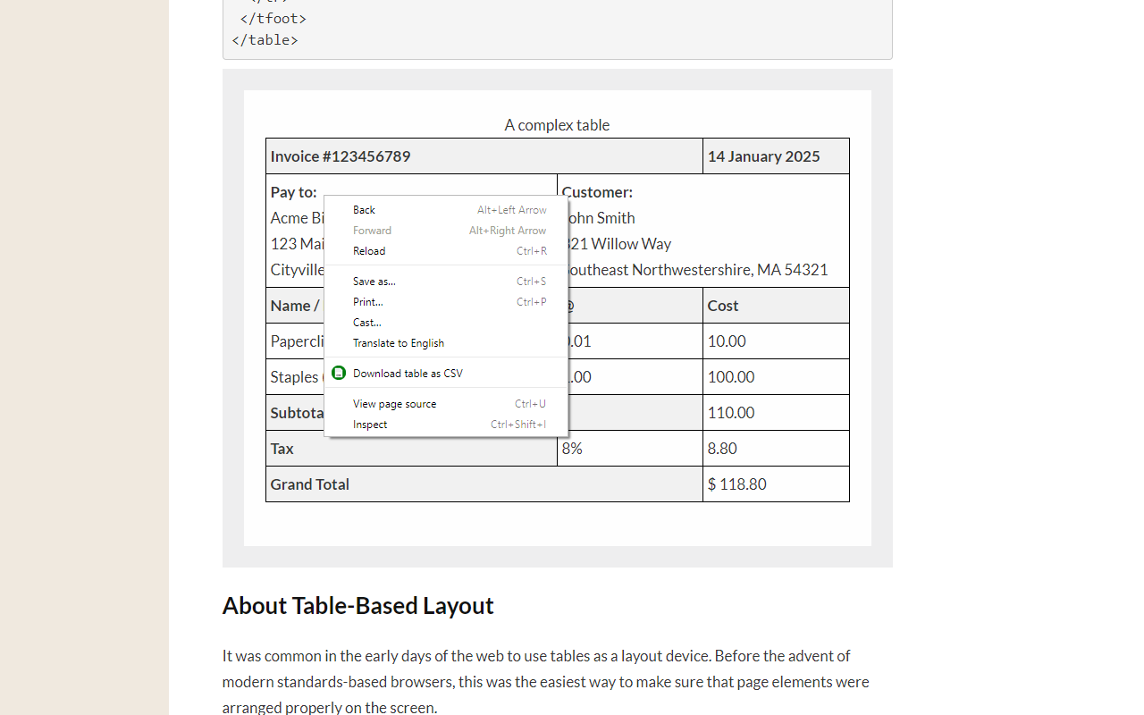 Download table as CSV截图2