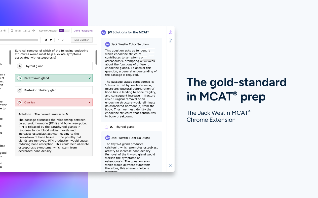 The Jack Westin MCAT® Chrome Extension截图2