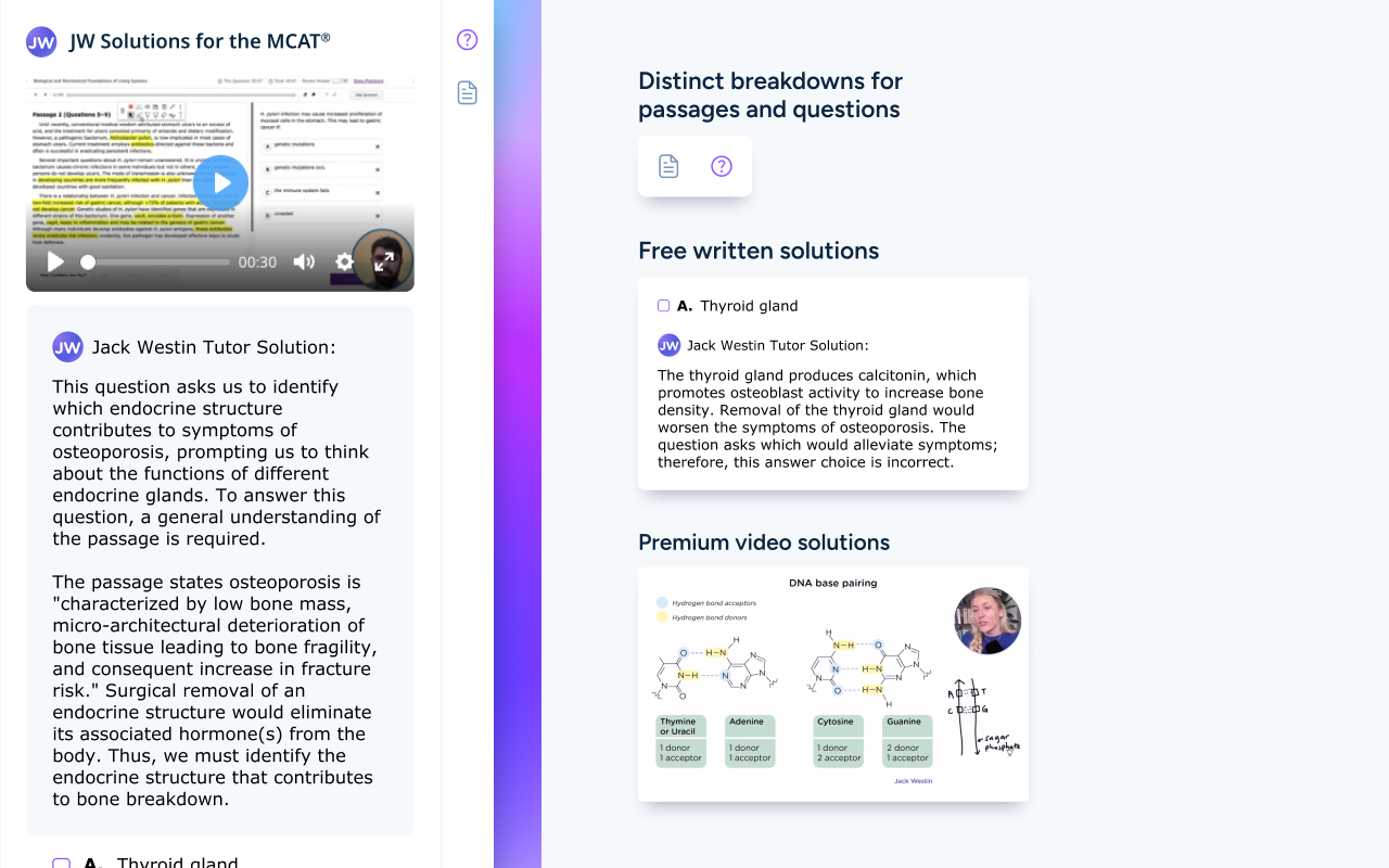 The Jack Westin MCAT® Chrome Extension截图3