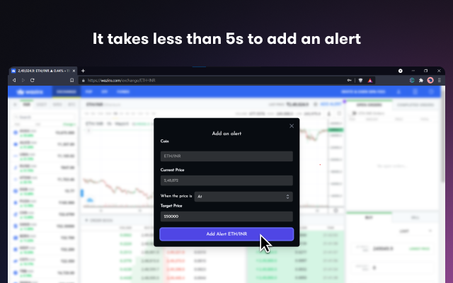 Coingaze | Set Crypto alerts from WazirX截图5