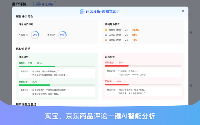 购物党自动比价工具-AI看差评和商品对比截图4