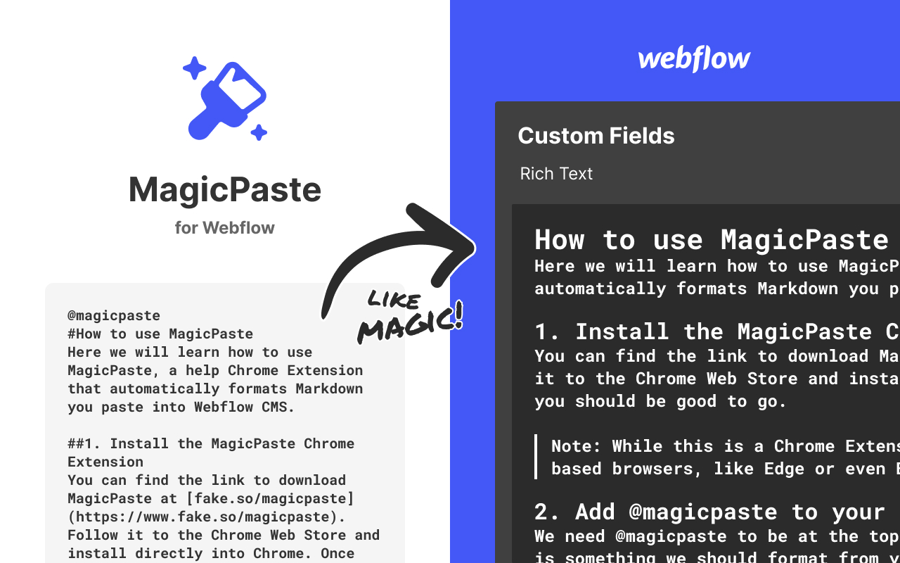 MagicPaste for Webflow截图1
